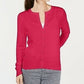 Charter Club Women's Textured Cardigan Pink Size Large