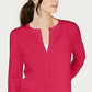 Charter Club Women's Textured Cardigan Pink Size Large