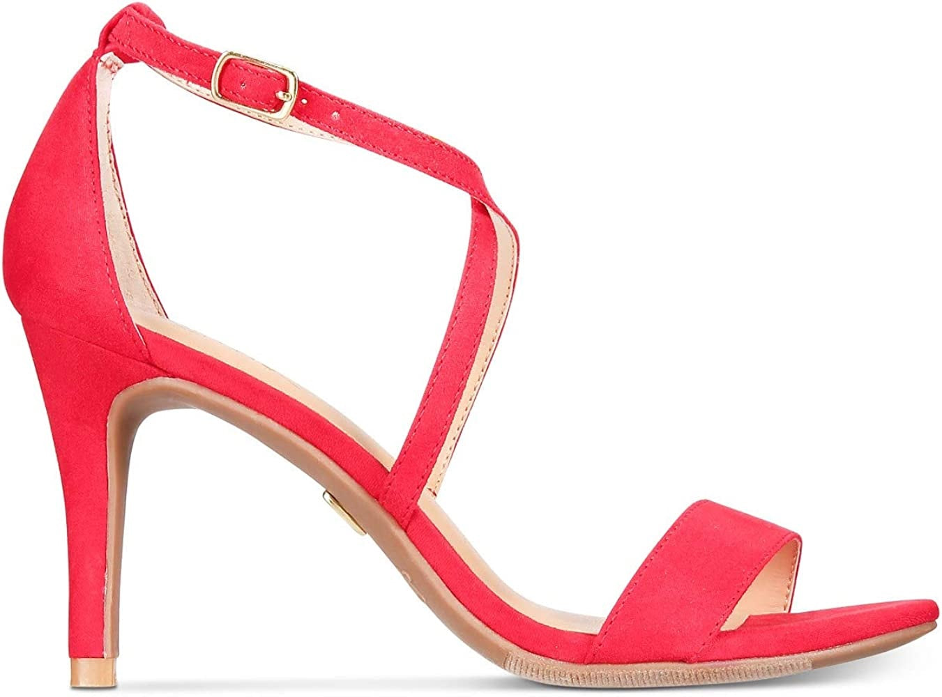 Thalia Sodi Women's Darria2 Fabric Open Toe Formal T-Strap Sandals Red Size 8.5 M