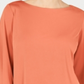 JM Collection Women's Embellished Boat Neck Top Orange Size Medium