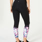 Ideology Women's Floral Ankle Leggings Black Size X-Large