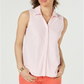 Charter Club Women's Cotton Striped Pique Shirt Pink Size 6 Petite