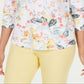 Charter Club Women's Pima Cotton Combo Print Top White Size XX-Large