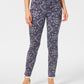 Charter Club Women's Printed Tummy Control Skinny Jeans Blue Size 8