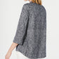 JM Collection Women's Textured One Button Jacket Blue Size Large