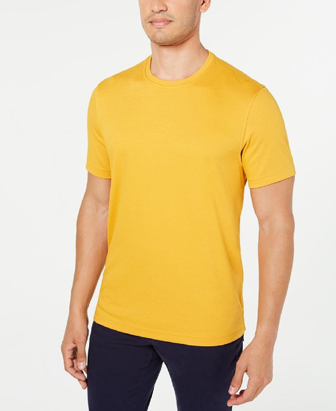 Tasso Elba Men's Tee Crewneck T-Shirt Yellow Size XX-Large