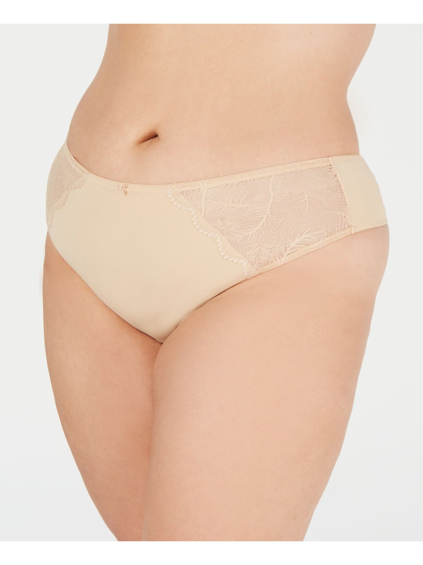 I.N.C. International Concepts Women's Beige Thong Underwear Size Plus 2X
