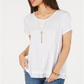 Style & Co Women's Ruffled Hem Top White Size Medium