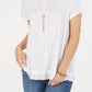 Style & Co Women's Ruffled Hem Top White Size X-Large