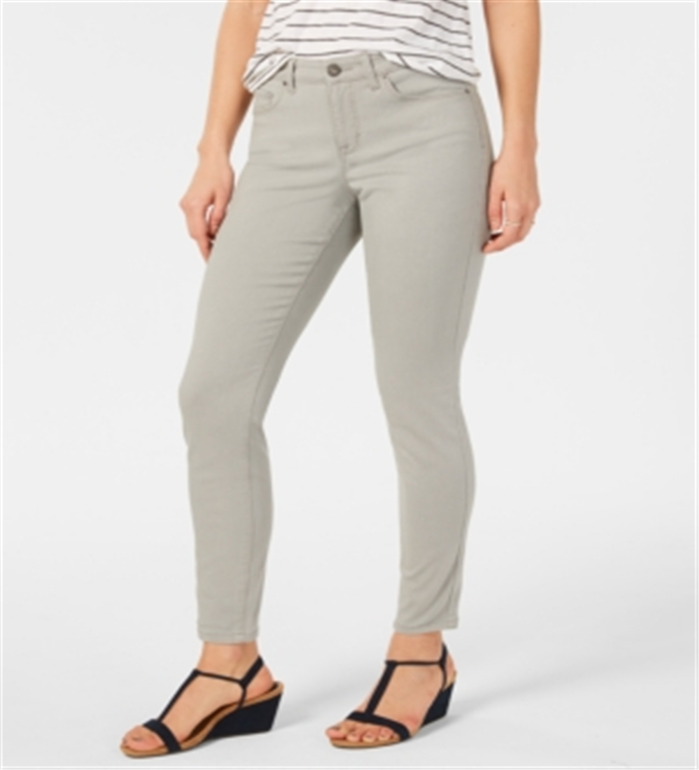 Style & Co Women's Curvy Fit Skinny Jeans Gray Size 2P