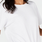 Ideology Women's Tie Hem Ribbed Shirts & TopsWhiteSize M
