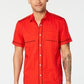 INC International Concepts Men's Kori Snap Front Collared Button Down Shirt Red Size Small