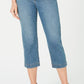 Style & Co Women's Belted Denim Capri Pants Blue Size 14