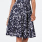 Charter Club Women's Printed a Line Dress Blue Size 8