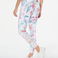 Ideology Women's Printed Cutout Leggings White Size Large