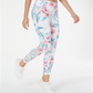Ideology Women's Printed Cutout Leggings White Size Large