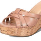 Thalia Sodi Women's Round Toe Wedge Slip On Slide Sandals Brown Size 10 M