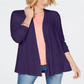 Karen Scott Women's Long Sleeve Open Cardigan Top Blue Size X-Large