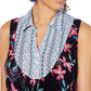 Style & Co Women's Hibiscus Mixed Media Top Size Medium