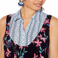 Style & Co Women's Hibiscus Mixed Media Top Size Medium