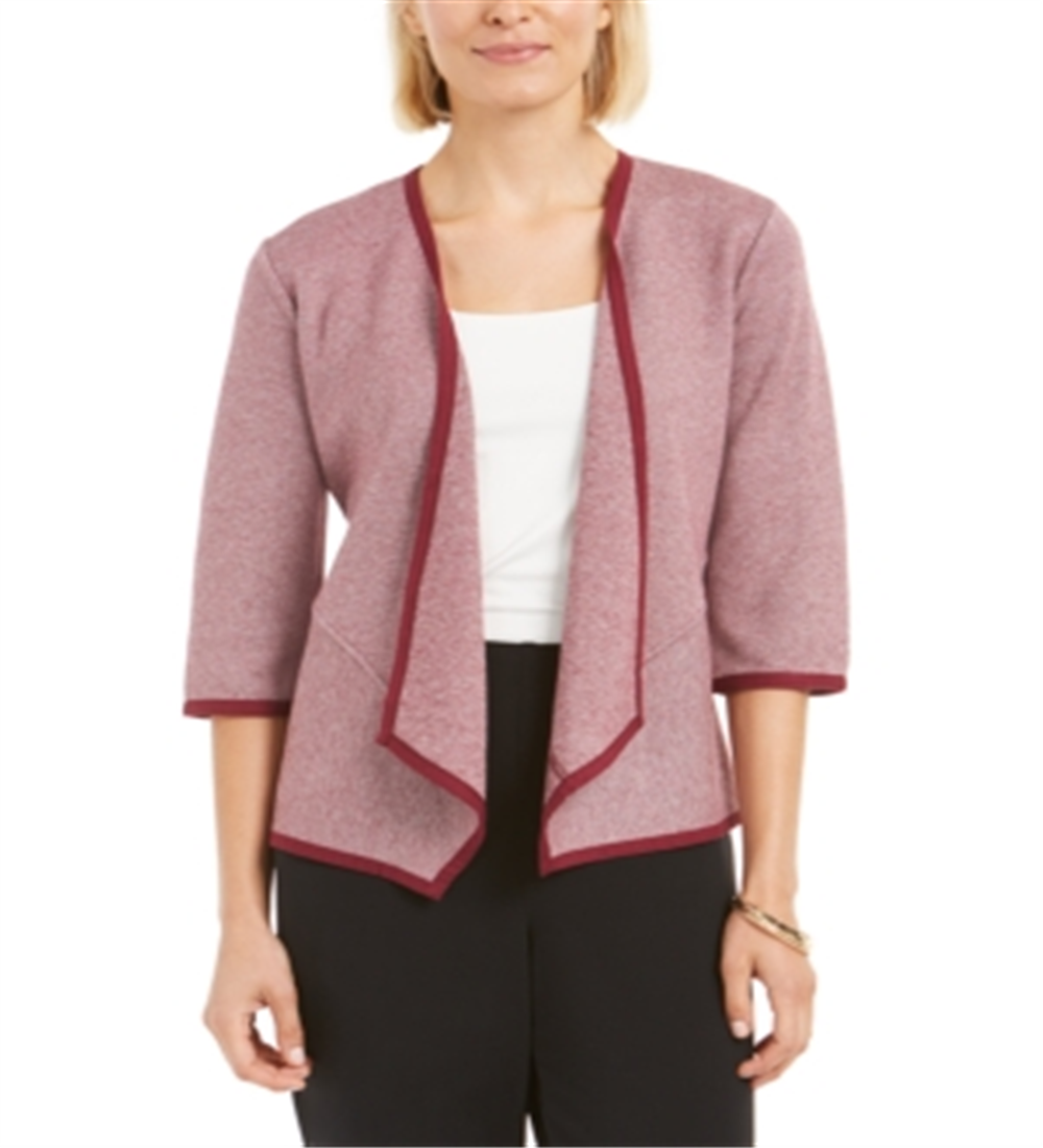 Alfani Women's Drape Front Cardigan Red Size X-Large