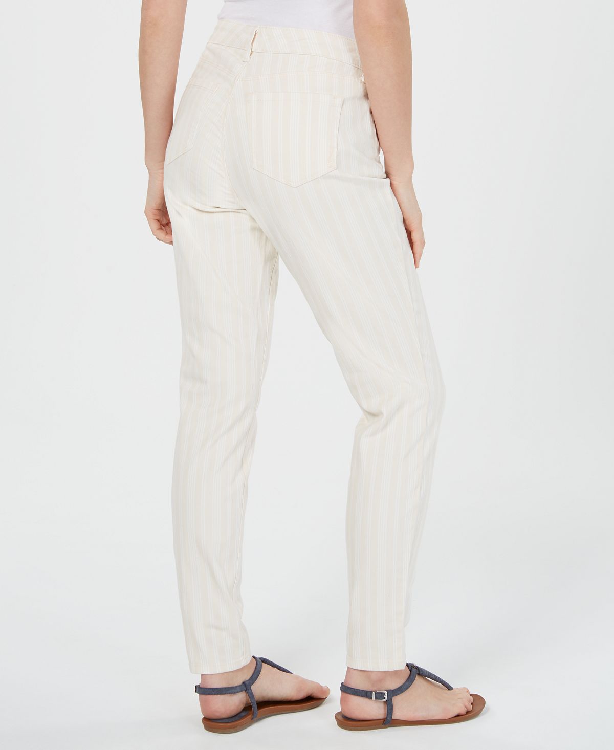 Style & Co Women's Striped Pants -Beige Size 8