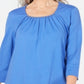 Karen Scott Women's Beaded Scoop Neck Top Blue Size X-Small