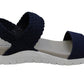 ID Ideology Women's Paxxton Fabric Open Toe Casual Slingback Sandals Blue Size 7.5