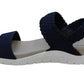ID Ideology Women's Paxxton Fabric Open Toe Casual Slingback Sandals Blue Size 7.5
