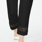 Alfani Women's Cropped Lace Inset Pants Black Size 10 Petite