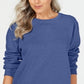 Karen Scott Women's Long Sleeve Crew Neck Sweater Blue Size Petite Small