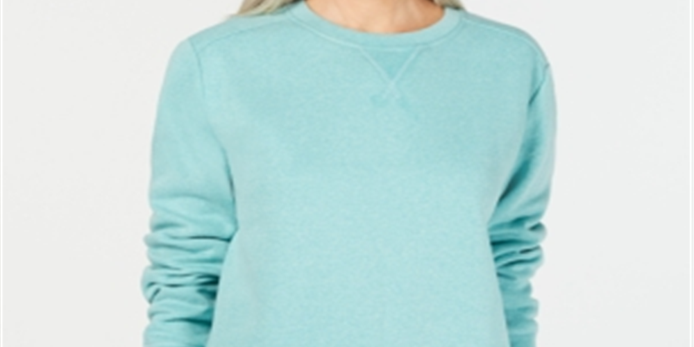 Karen Scott Women's Sport Long Sleeve Crewneck Sweatshirt Blue Size XX-Large
