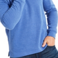 Club Room Men's Quarter Zip French Rib Pullover Sweater Blue Size Medium