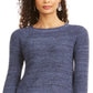 Style & Co Women's Crewneck Marled Sweater Blue Size Medium