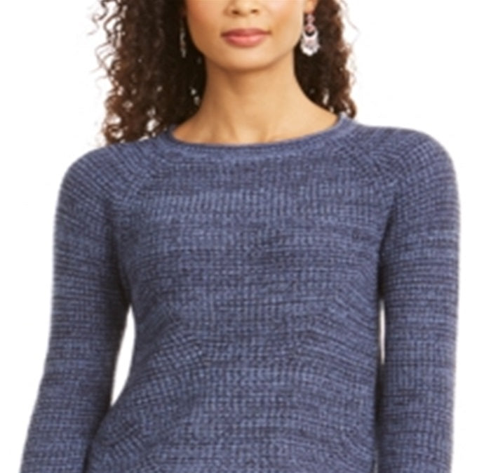Style & Co Women's Crewneck Marled Sweater Blue Size Medium