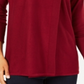 JM Collection Women's Faux Wrap Cowl Neck Sweater Red Size Large