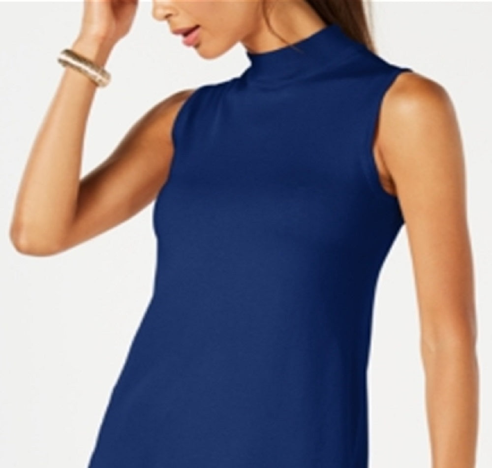 JM Collection Women's Sleeveless Mock Turtleneck Sweater Blue Size XX-Large