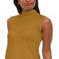 JM Collection Women's Sleeveless Mock Turtleneck Sweater Dark Yellow Size XX-Large