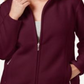 Karen Scott Women's Zeroproof Fleece Jacket Maroon Size Petite L