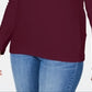 Karen Scott Women's Satin Trim Scoop Neck Top Red Size X-Large
