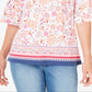 Charter Club Women's Printed Bell Sleeve Top White Size XX-Large