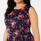 Charter Club Women's Printed Midi Dress Blue Size Medium