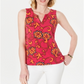 Charter Club Women's Printed Sleeveless Top Pink Size X-Small
