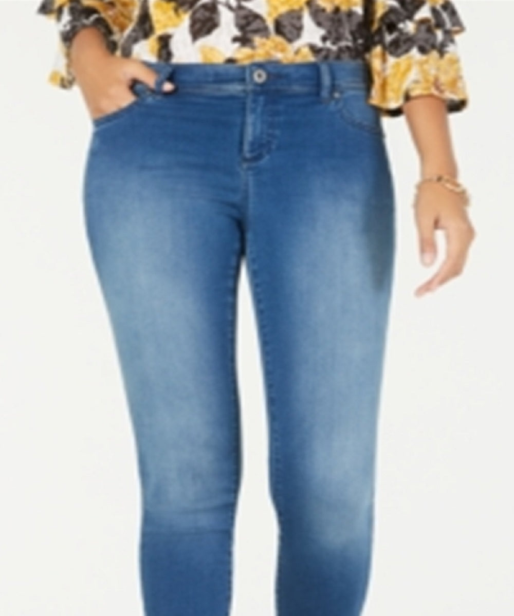 INC International Concepts Women's Ifinity Stretch Skinny Jeans Blue Size 8