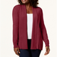 Karen Scott Women's Shawl Collar Cardigan Red Size X-Small