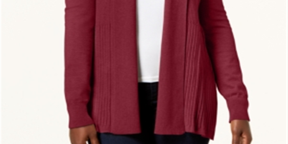Karen Scott Women's Shawl Collar Cardigan Red Size X-Small