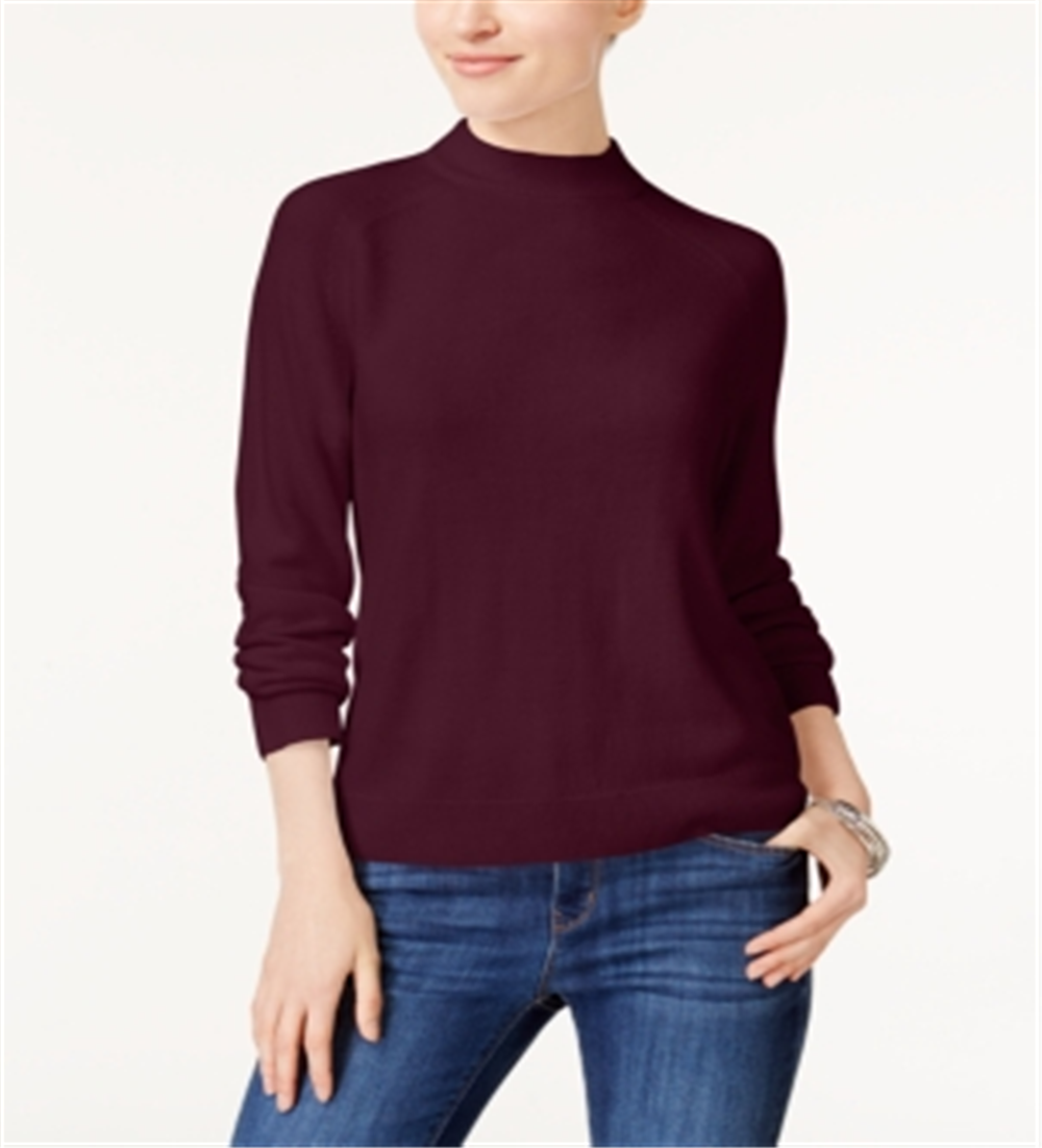 Karen Scott Women's Mock Neck Sweater Red Size Petite XL