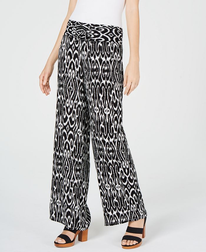 INC International Concepts Women's Printed Pants Black Size Small
