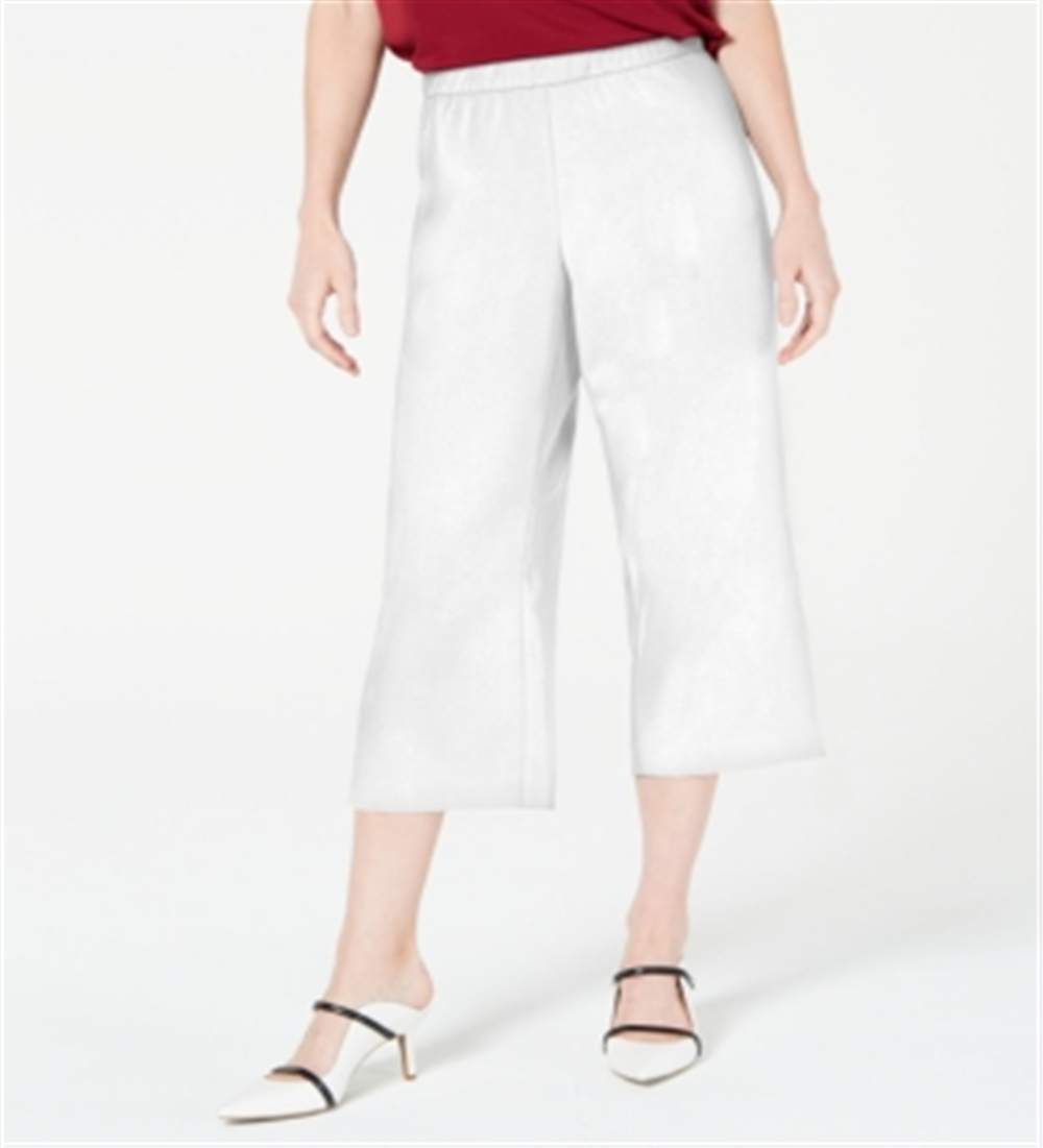 Alfani Women's Pull on Culottes White Size Petite X-Small