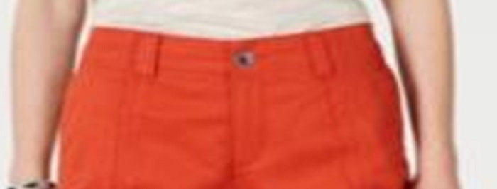 Style & Co Women's Comfort Waist Cargo Shorts Orange Size 4